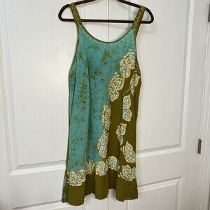 Y2K Shiva Fashions Dress Womens OS Boho Lagenlook Tie Dye Mini Made in Canada